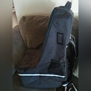 New Rucyen Car Seat Travel Backpack, Padded Reflective, Grey-black NEW